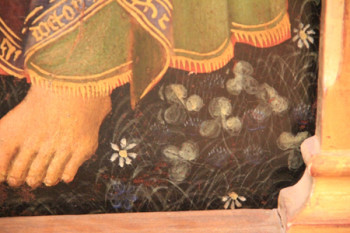 Fragment of painting of St. Mary with saints. 